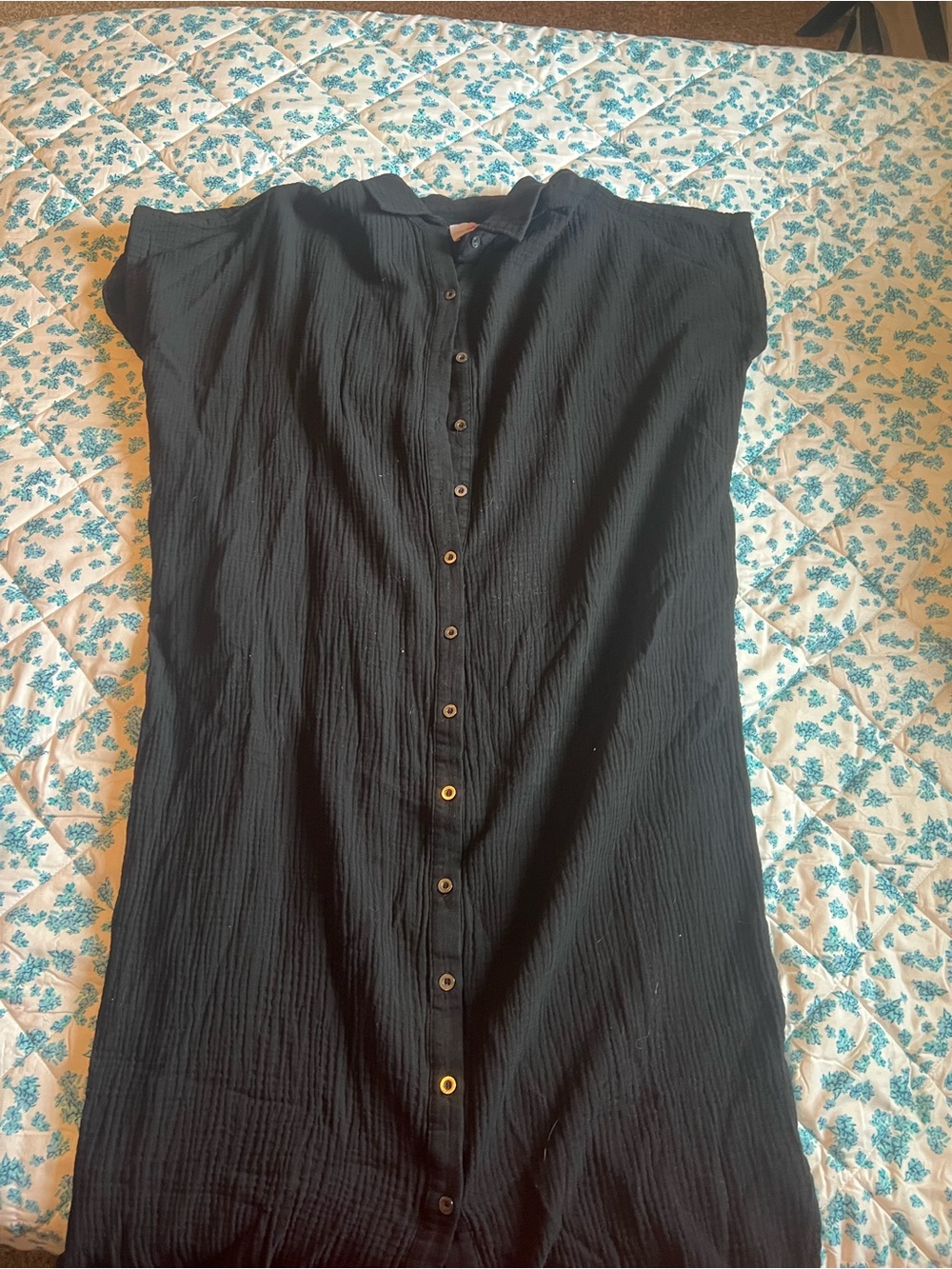 Buddy Love Black Maxi Button-Front Dress